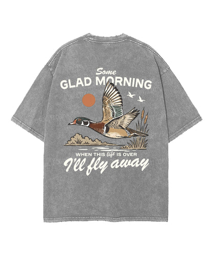 Some Glad Morning Double Sided Unisex Washed Christian T-shirt