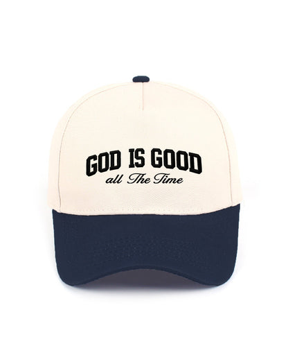 God Is Good All The Time Embroidered Christian Trucker Hat