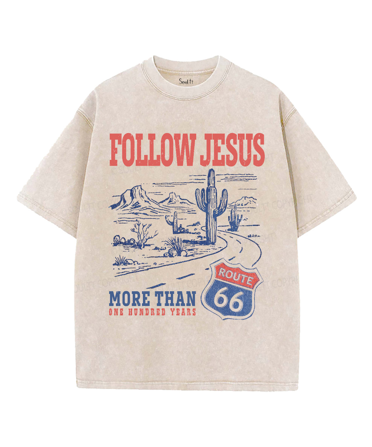 Follow Jesus Unisex Washed Christian T-shirt