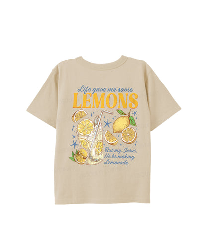 Kids Life Gave Me Some Lemons Double Sided Cotton Christian T-shirt