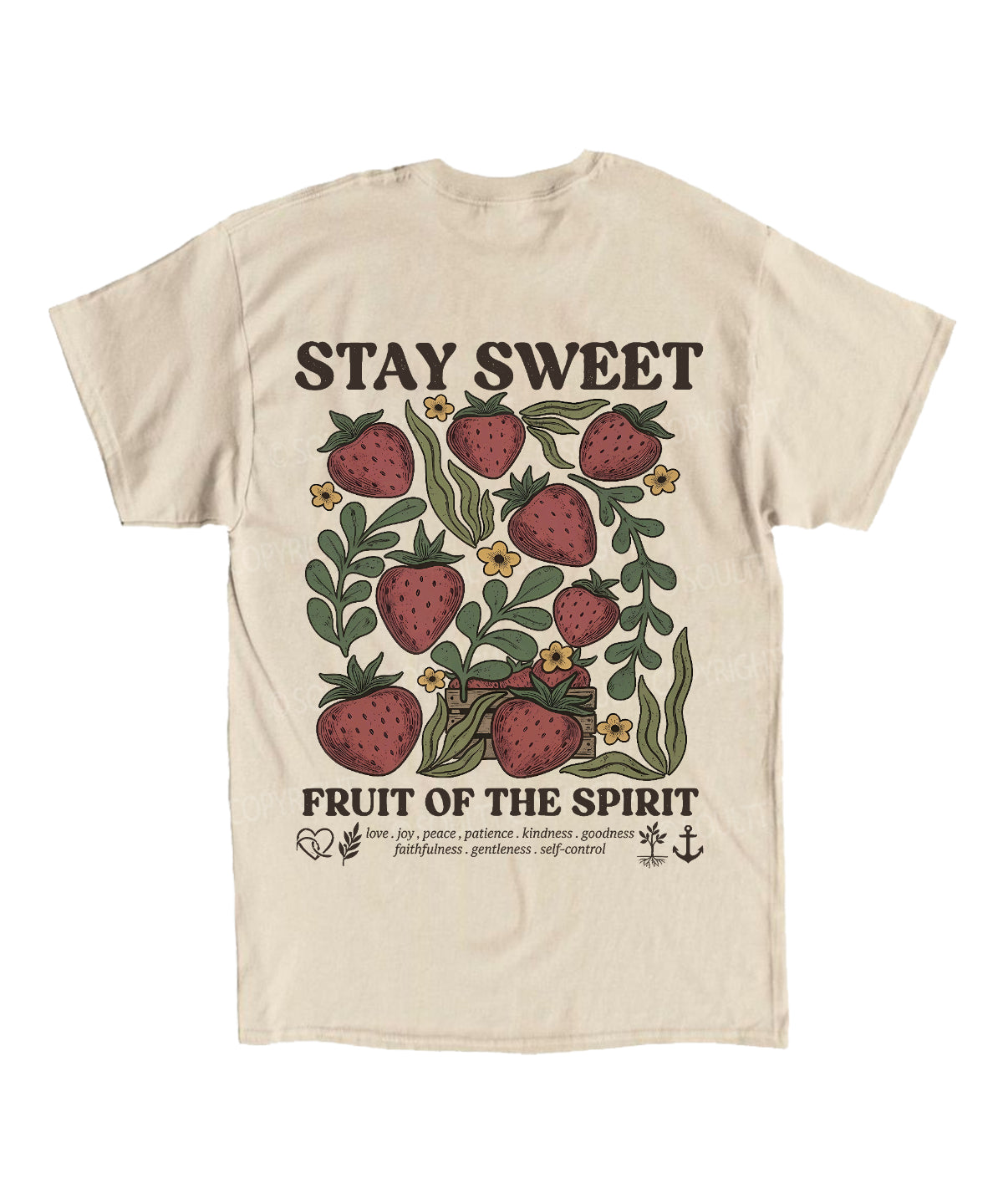 Fruit Of The Spirit Double Sided Unisex Cotton Christian T-Shirt