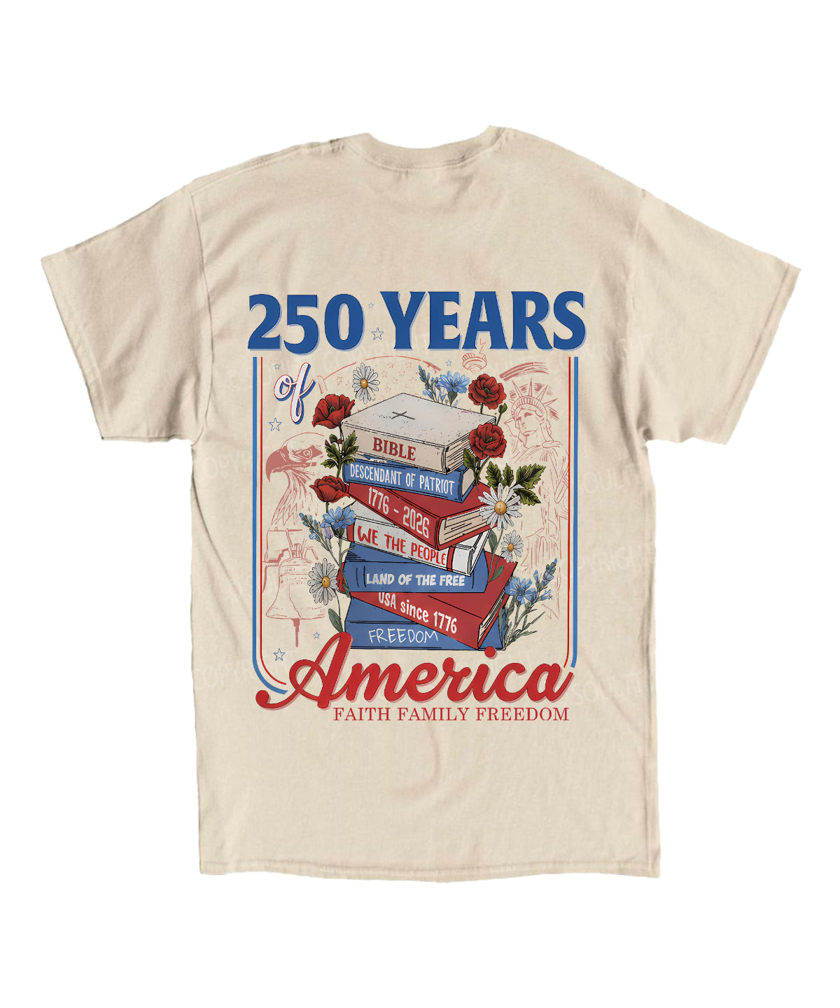 250 Years Of America Double Sided Unisex Cotton Christian T-Shirt