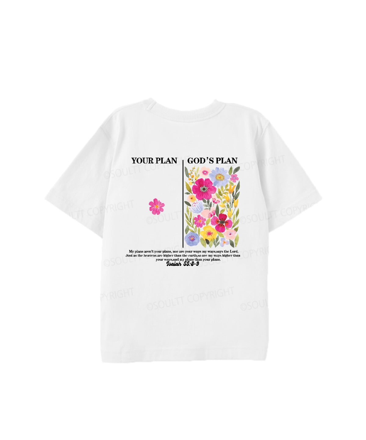 Kids Your Plan ＜ God's Plan Double Sided Cotton Christian T-shirt