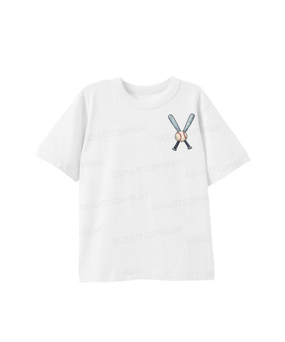 Kids Jesus And Baseball Double Sided Cotton Christian T-shirt