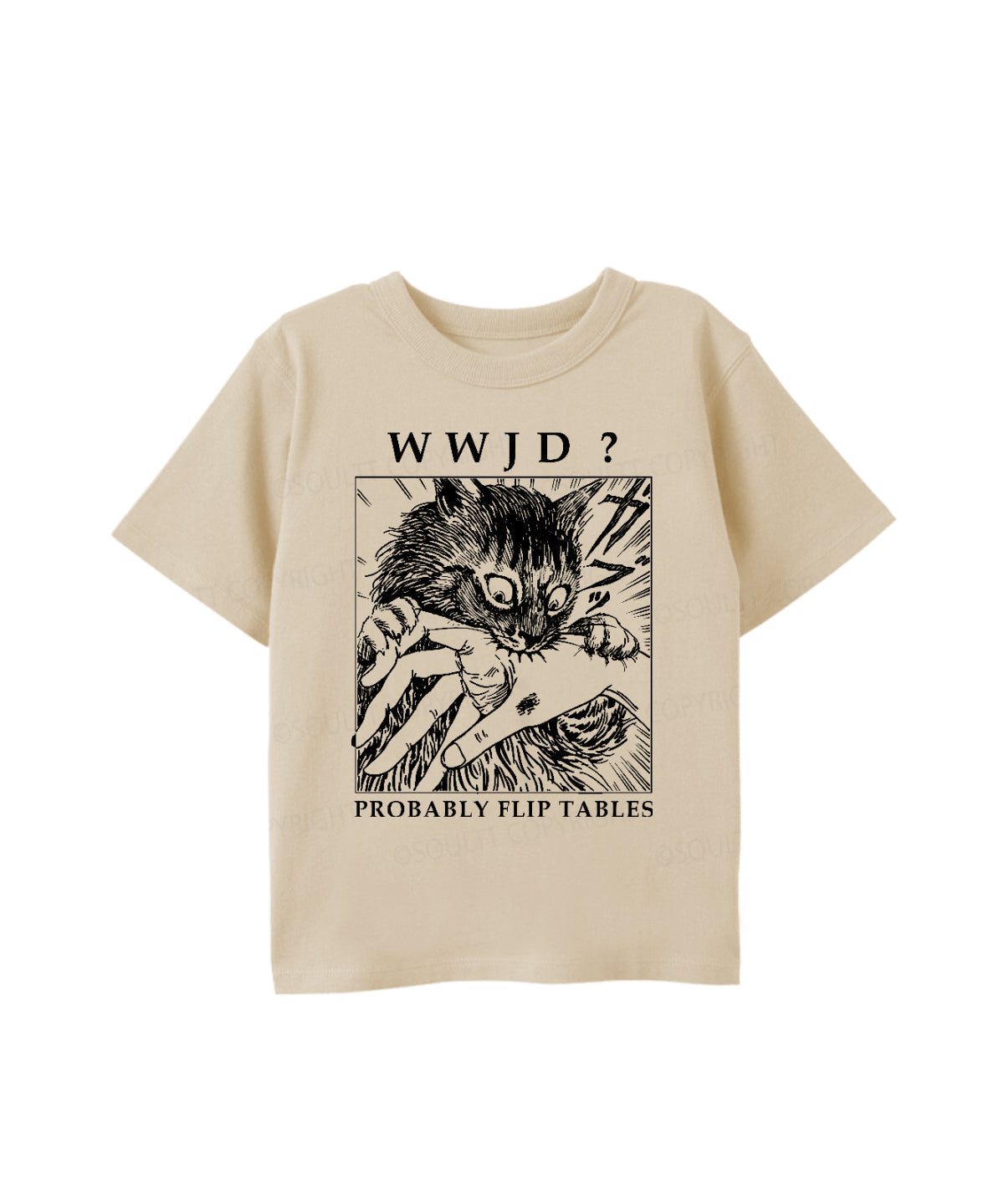 Kids WWJD? Probably Flip Tables Cotton Christian T-shirt