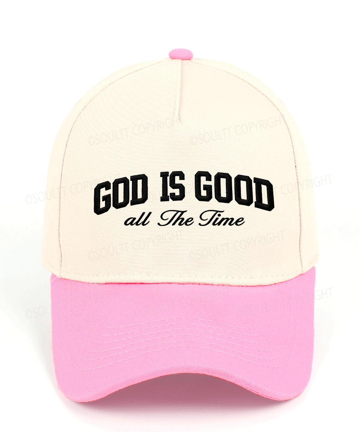 God Is Good All The Time Embroidered Christian Trucker Hat