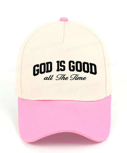 God Is Good All The Time Embroidered Christian Trucker Hat
