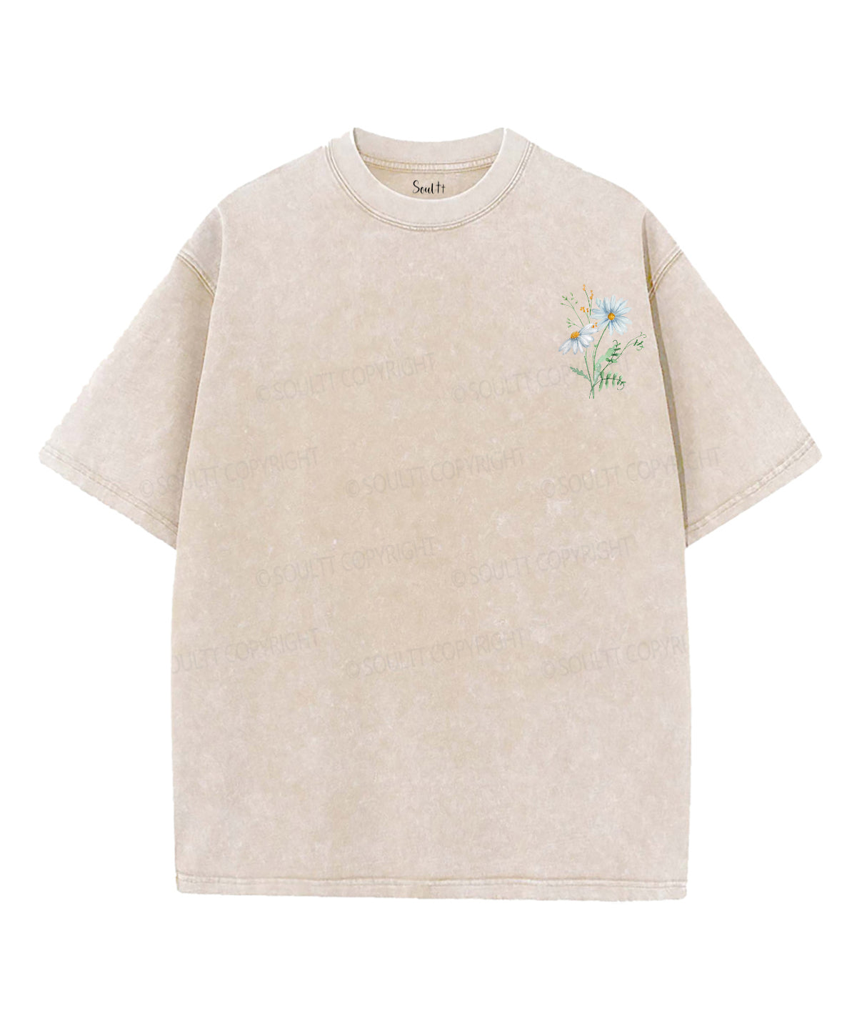 Consider How The Wildflowers Grow Double Sided Unisex Washed Christian T-shirt