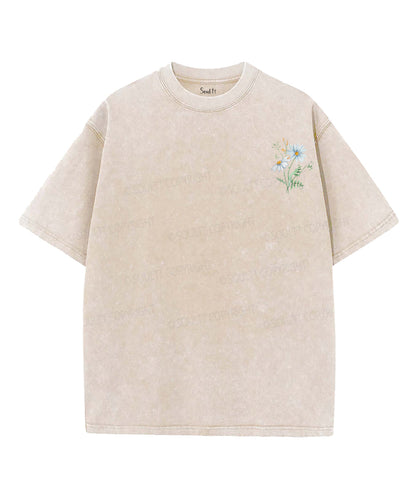 Consider How The Wildflowers Grow Double Sided Unisex Washed Christian T-shirt