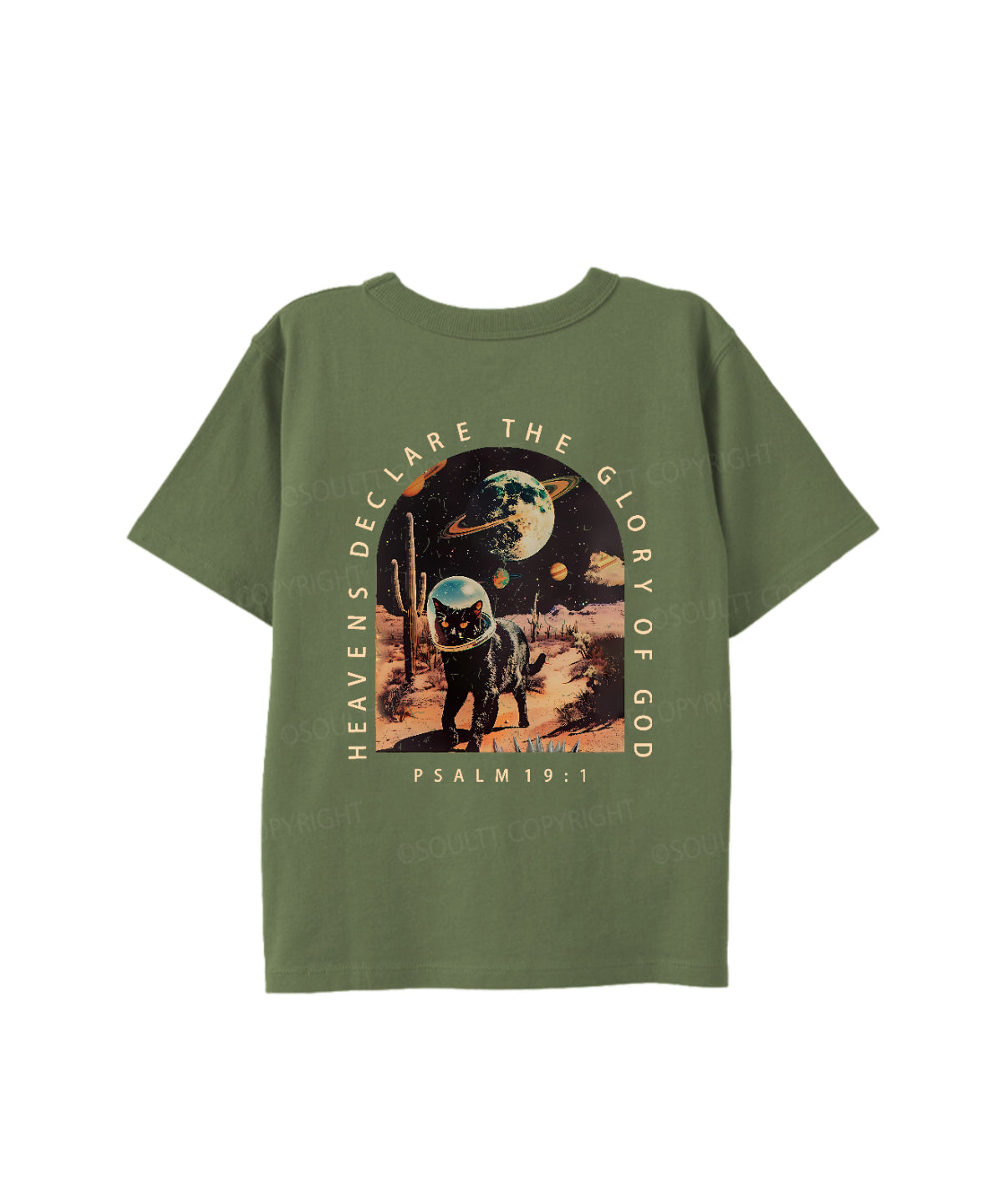 Kids Heavens Declare The Glory Of God Double Sided Cotton Christian T-shirt