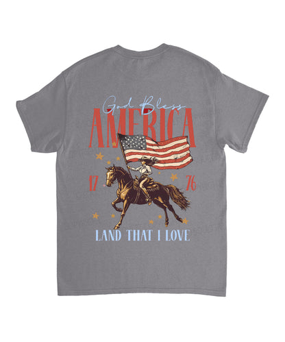 God Bless America Double Sided Unisex Cotton Christian T-Shirt