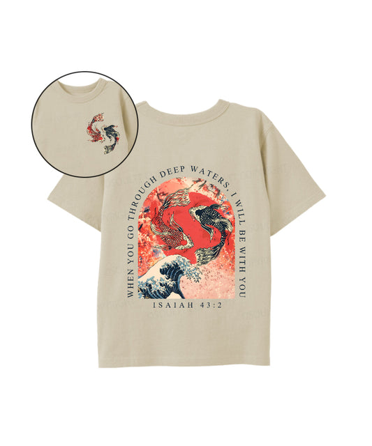 Kids I WIll Be With You Double Sided Cotton Christian T-shirt