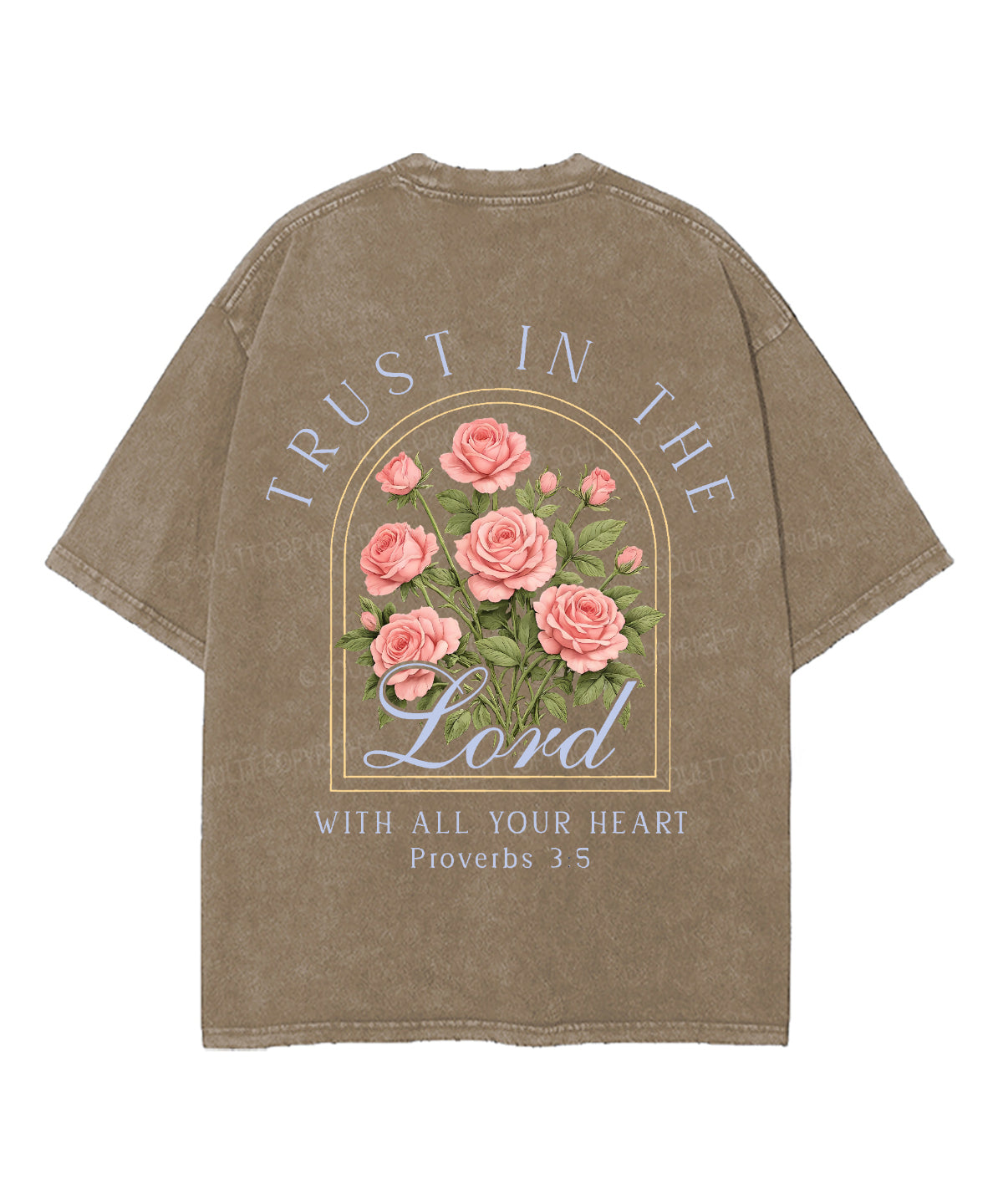 Trust In The Lord Double Sided Unisex Washed Christian T-shirt