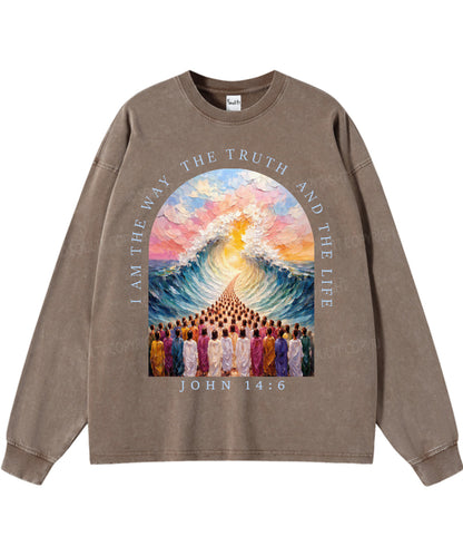 I Am The Way Washed Christian Long-sleeve T-shirt