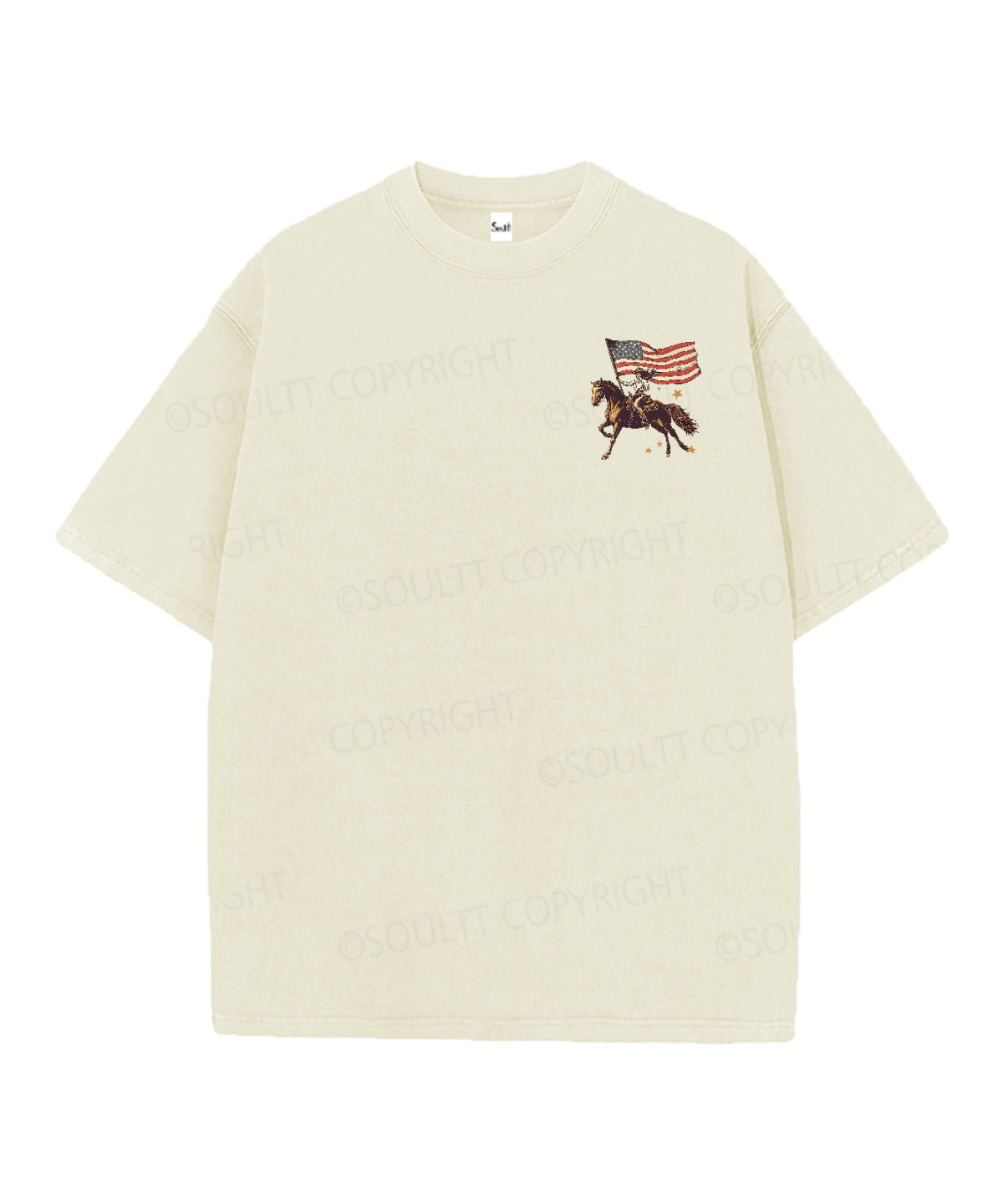 God Bless America Double Sided Unisex Christian Washed T-Shirt & Shorts