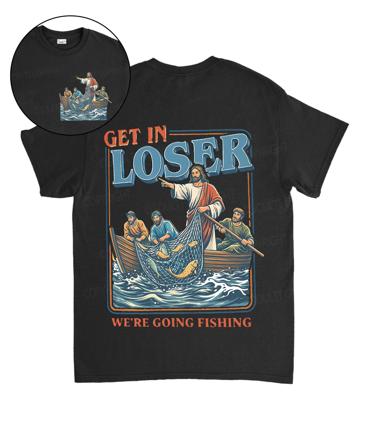 We're Going Fishing Double Sided Unisex Cotton Christian T-Shirt
