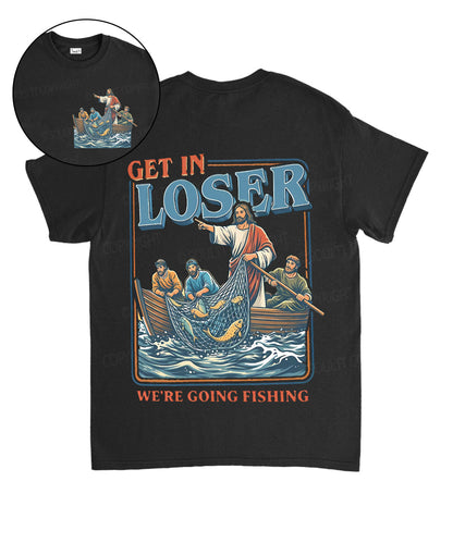 We're Going Fishing Double Sided Unisex Cotton Christian T-Shirt
