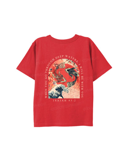 Kids I WIll Be With You Double Sided Cotton Christian T-shirt