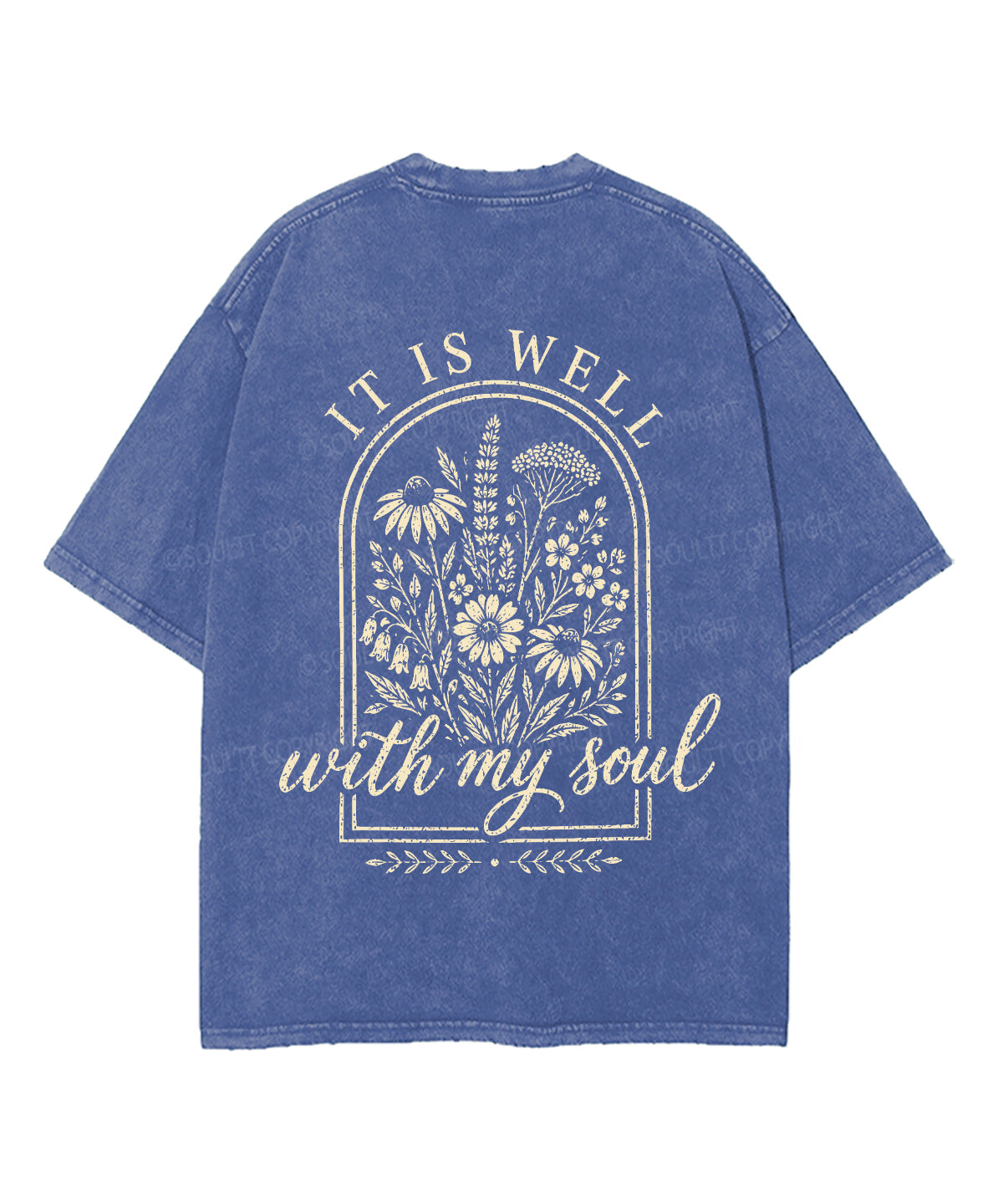 It Is Well With My Soul Double Sided Unisex Washed Christian T-shirt