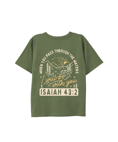 Kids I Will Be With You Double Sided Cotton Christian T-shirt