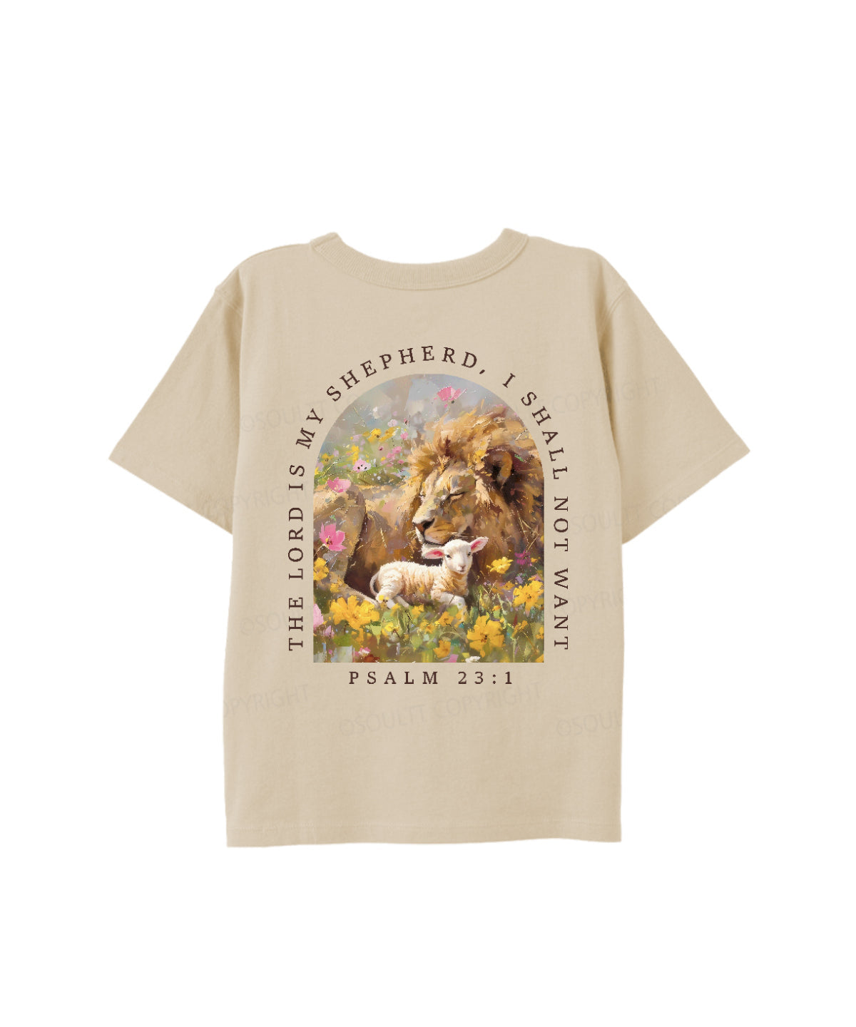 Kids The Lord Is My Shepherd Double Sided Cotton Christian T-shirt
