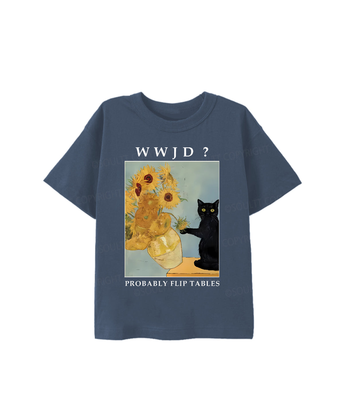 Kids WWJD? Probably Flip Tables Cotton Christian T-shirt
