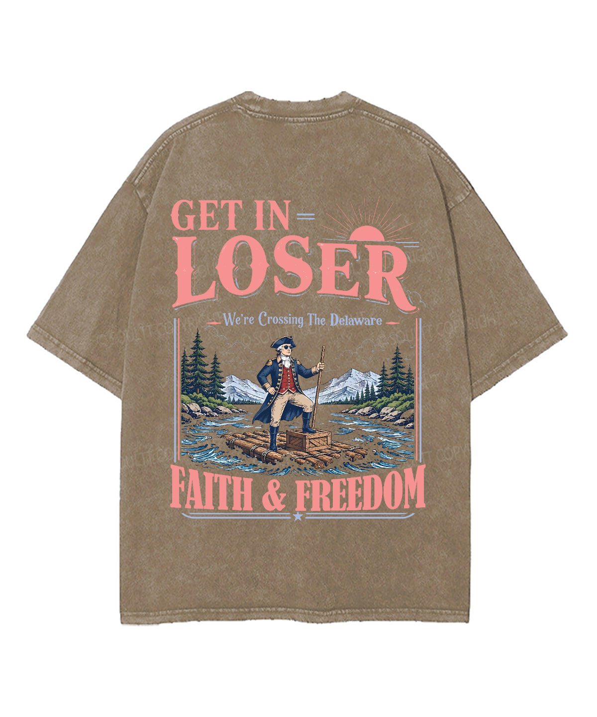 Faith & Freedom Double Sided Unisex Washed Christian T-shirt