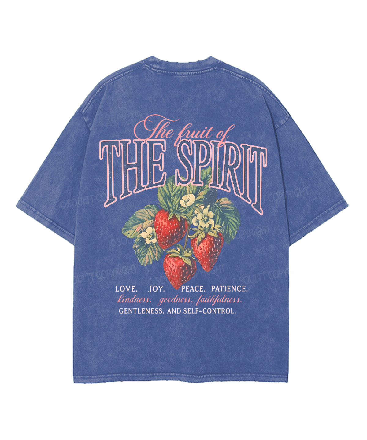 Fruit Of The Spirit Double Sided Unisex Washed Christian T-shirt