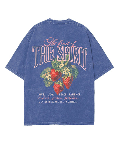 Fruit Of The Spirit Double Sided Unisex Washed Christian T-shirt