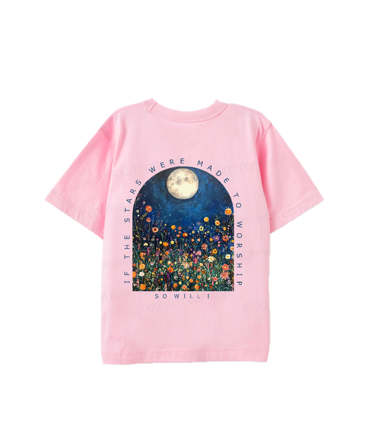 Kids If The Stars Were Made To Worship Double Sided Cotton Christian T-shirt