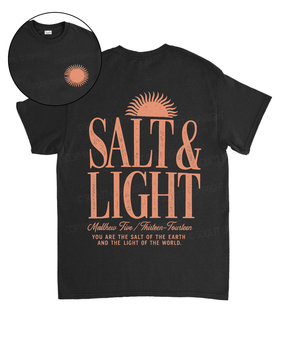 Salt & Light Double Sided Unisex Cotton Christian T-Shirt