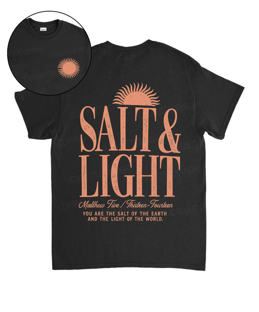 Salt & Light Double Sided Unisex Cotton Christian T-Shirt