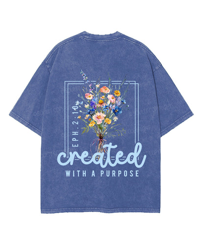 Created For Such A Time Double Sided Unisex Washed Christian T-shirt