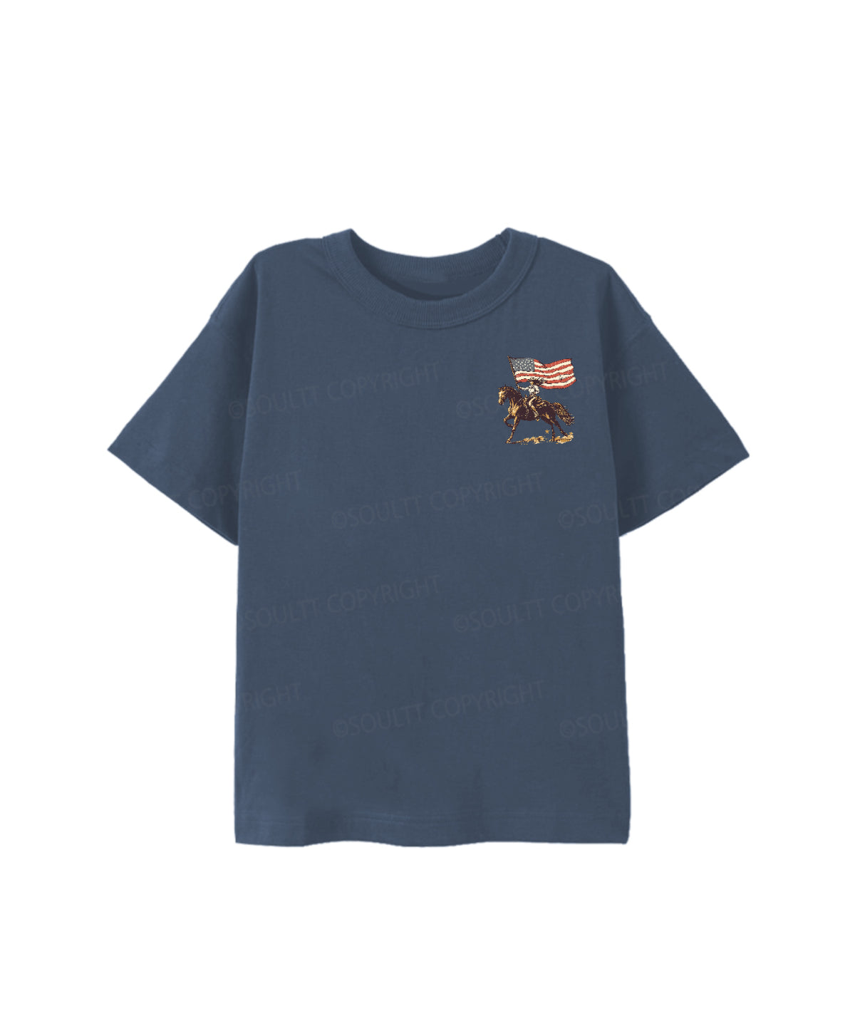 Kids One Nation Under God Double Sided Cotton Christian T-shirt
