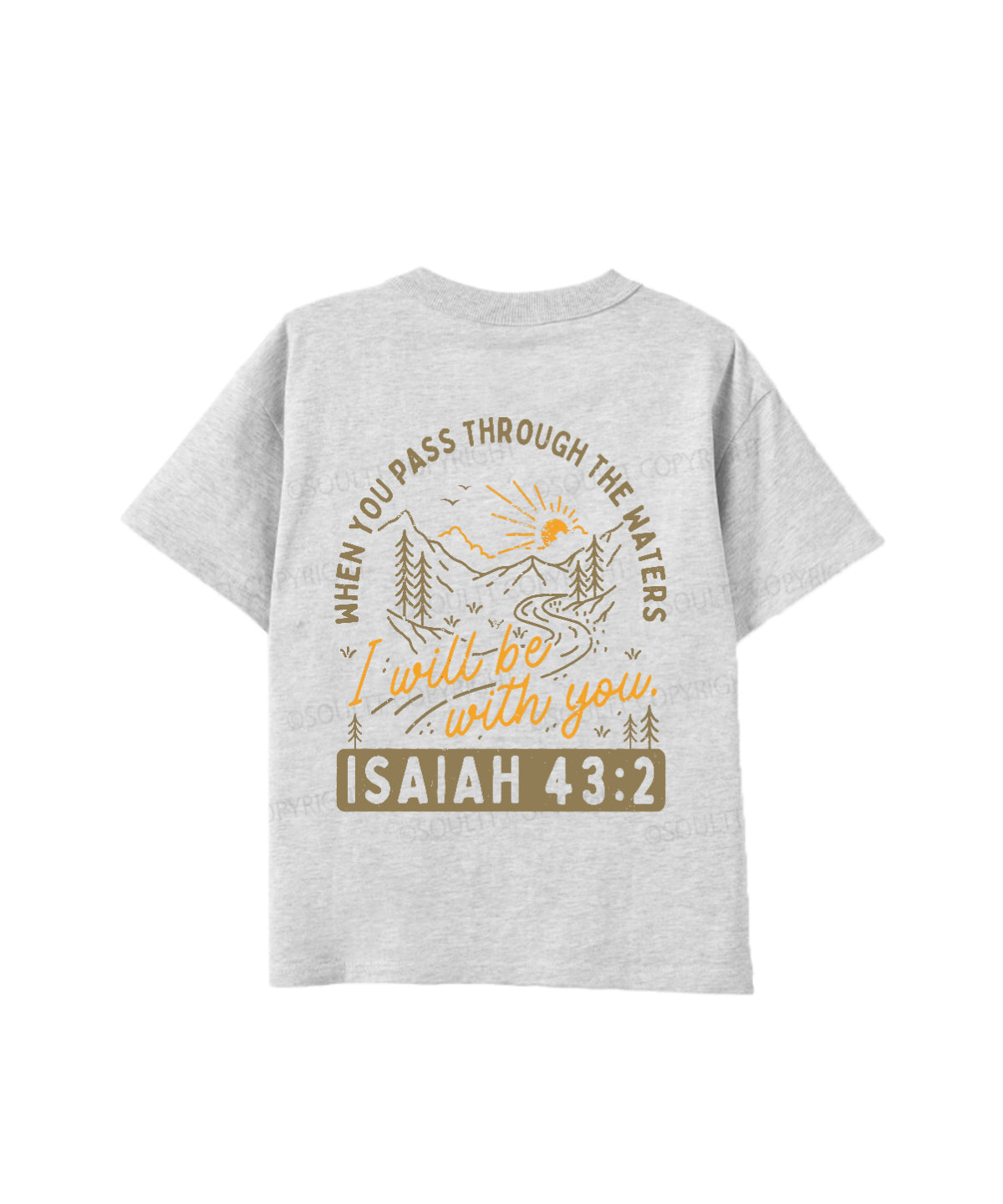 Kids I Will Be With You Double Sided Cotton Christian T-shirt
