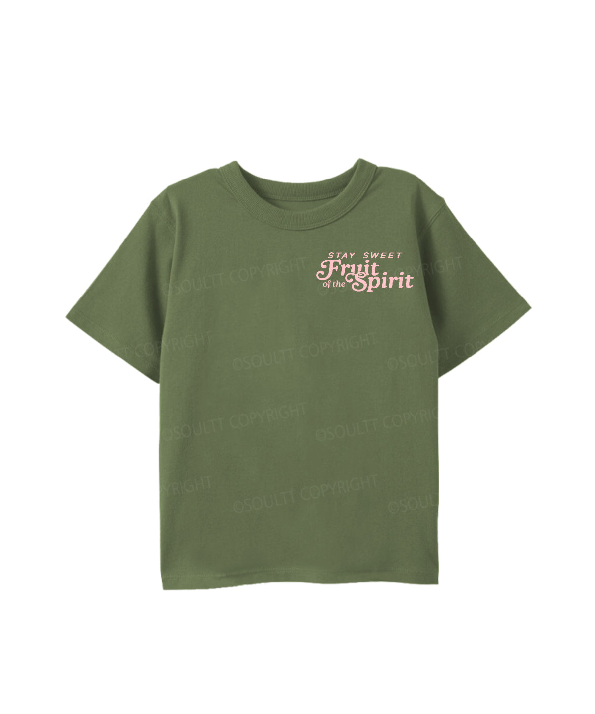 Kids Fruit Of The Spirit Double Sided Cotton Christian T-shirt