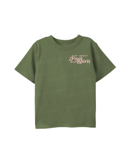 Kids Fruit Of The Spirit Double Sided Cotton Christian T-shirt