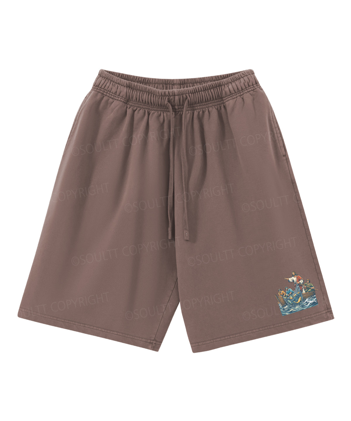 We're Going Fishing Double Sided Unisex Christian Washed T-Shirt & Shorts