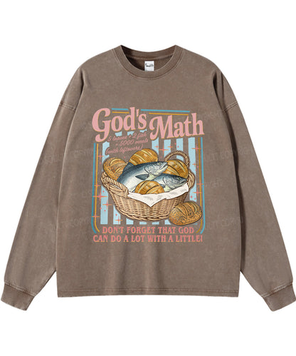 God Can Do A Lot With Little Washed Christian Long-sleeve T-shirt