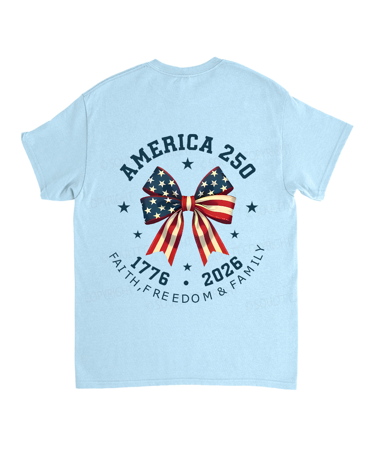 250 Years America Anniversary Double Sided Unisex Cotton Christian T-Shirt