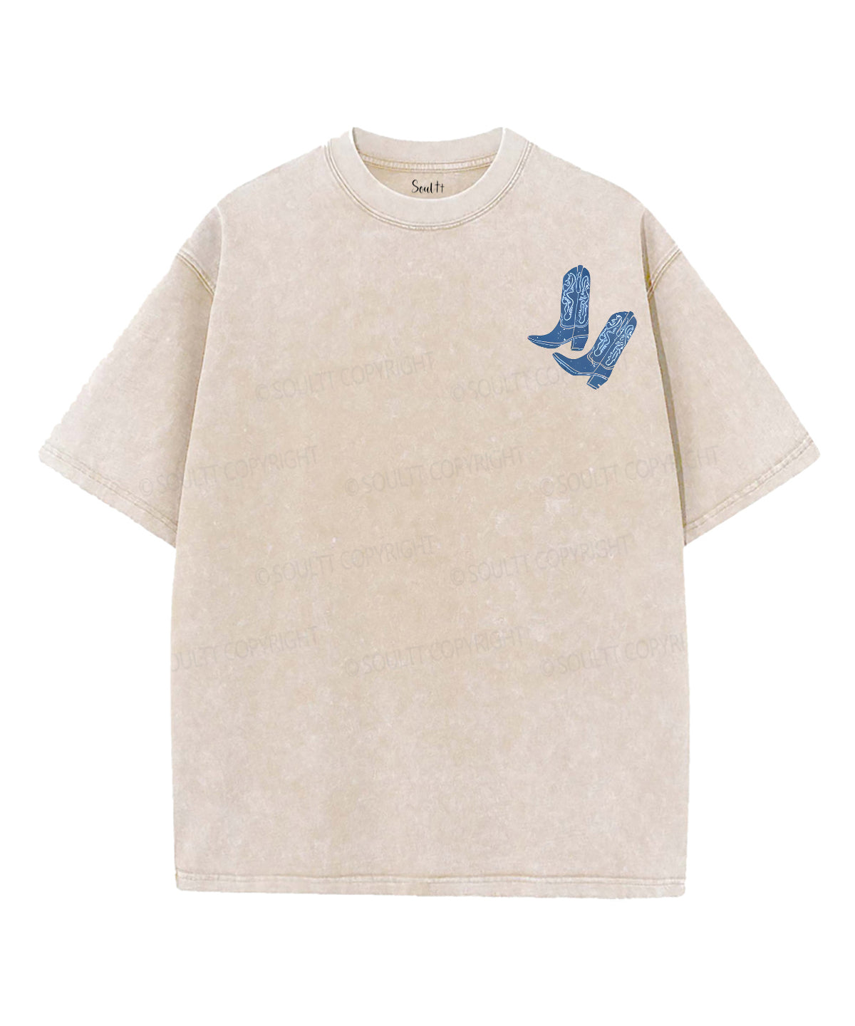 Faith Family Freedom Double Sided Unisex Washed Christian T-shirt