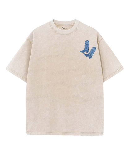Faith Family Freedom Double Sided Unisex Washed Christian T-shirt