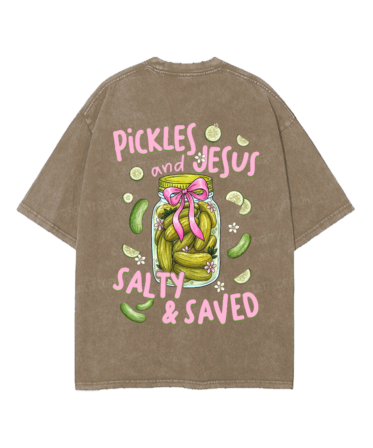 Salty & Saved Double Sided Unisex Washed Christian T-shirt