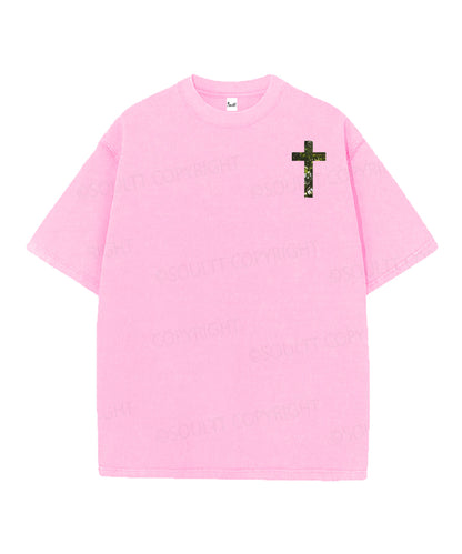 Rooted In Christ Double Sided Unisex Christian Washed T-Shirt & Shorts