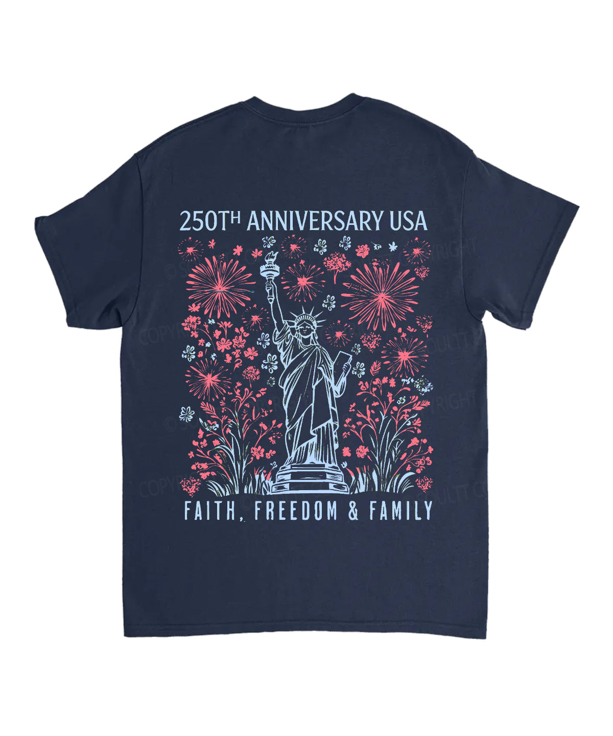 250 Years America Anniversary Double Sided Unisex Cotton Christian T-Shirt