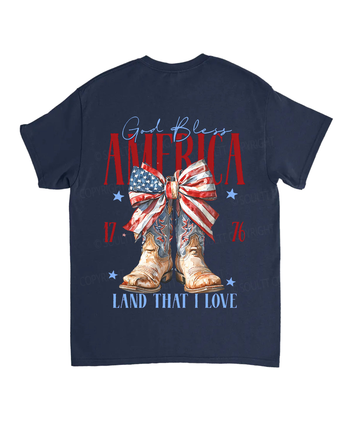 God Bless America Double Sided Unisex Cotton Christian T-Shirt