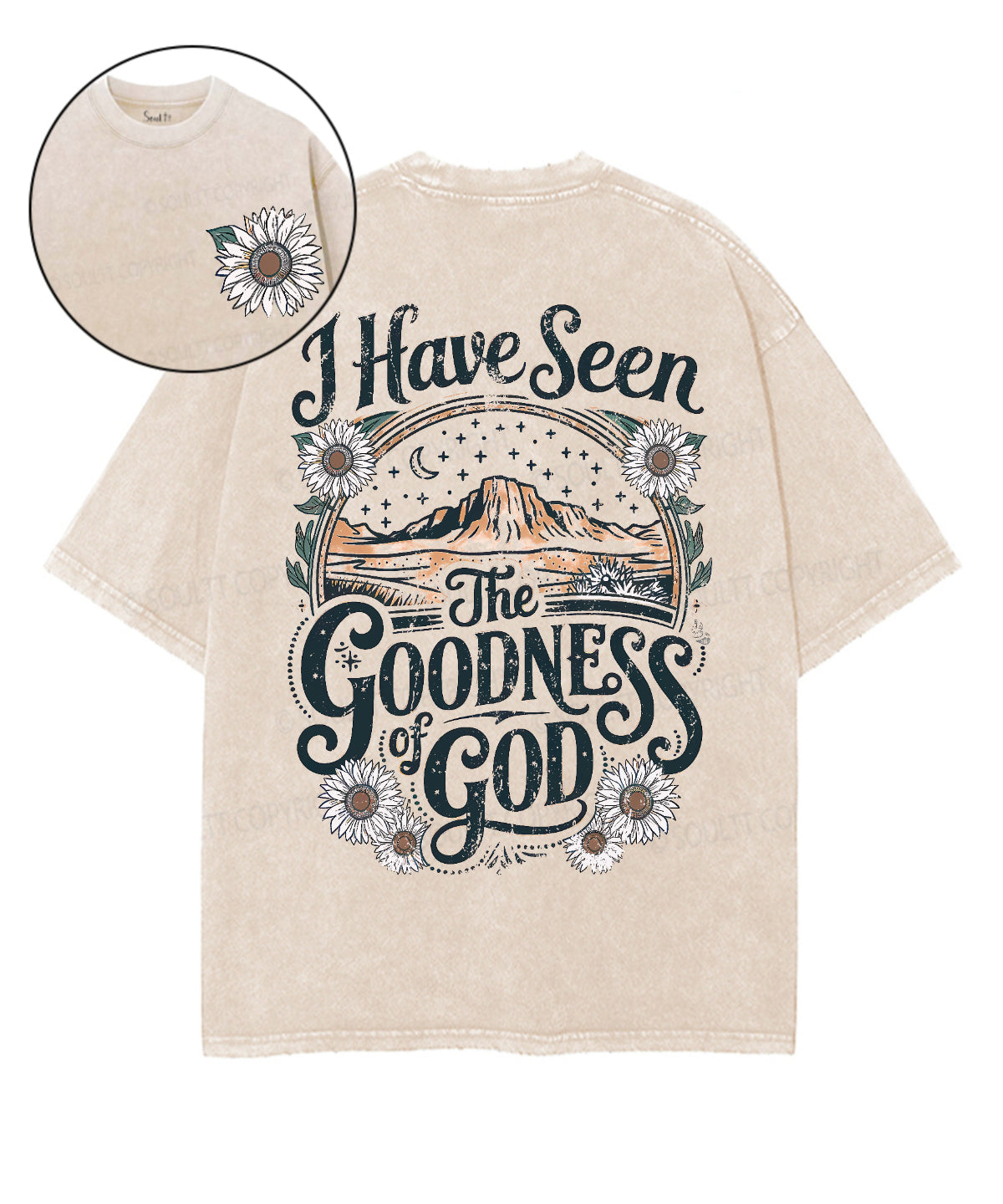 I Have Seen The Goodness Of God Double Sided Unisex Washed Christian T-shirt