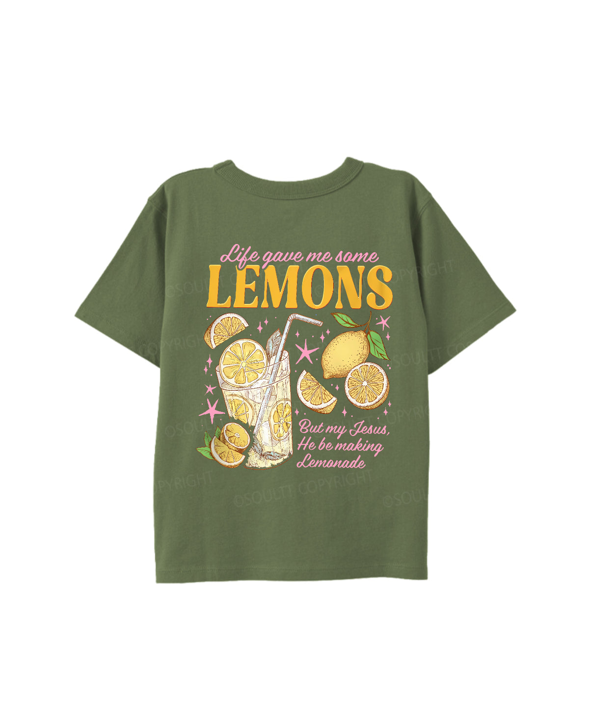 Kids Life Gave Me Some Lemons Double Sided Cotton Christian T-shirt