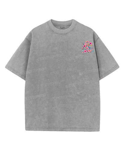 Bloom Where God Planted You Double Sided Unisex Washed Christian T-shirt
