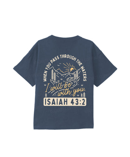 Kids I Will Be With You Double Sided Cotton Christian T-shirt